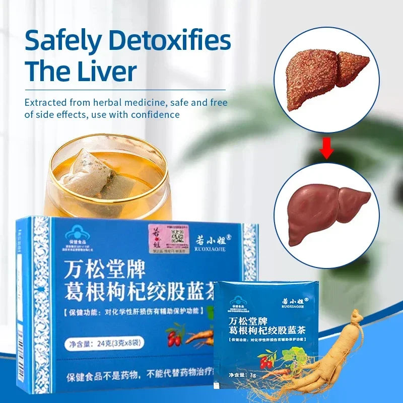 Liver Detox Tea Liver Function Protection Care Pueraria Mirifica Goji Berry Gynostemma Pentaphyllum Supplements Health Food