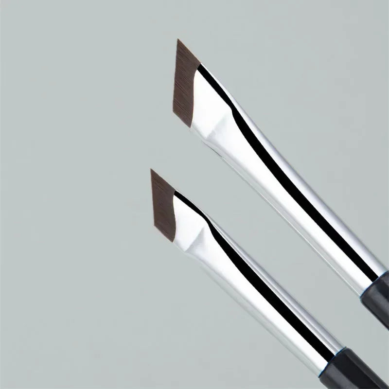 2pcs Angled Blade Eyeliner Brush Ultra Thin Fine Eyebrow Brush Flat Sickle Eyeliner Brushes Thin Angled Eyeliner Makeup Tools