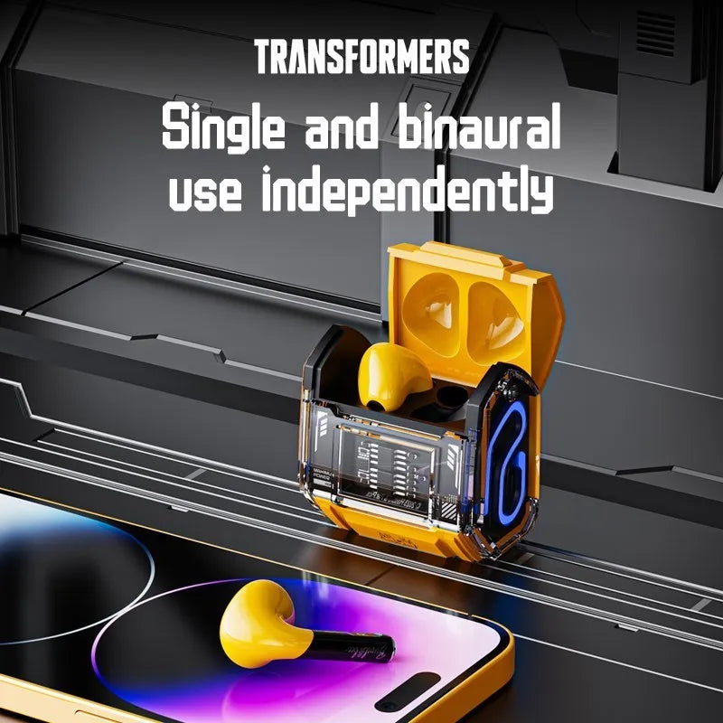 Transformers MG-C03 TWS Wireless Bluetooth 5.3 Earphones HiFi Sound Low Latency Headphones Gaming Music Dual Mode Headset Earbud