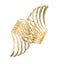 Hollow Wings Feather Wide Cuff Bracelets & Bangles For Women Men Gold Silver Color Alloy Open Big Male Female Bangle Jewelry