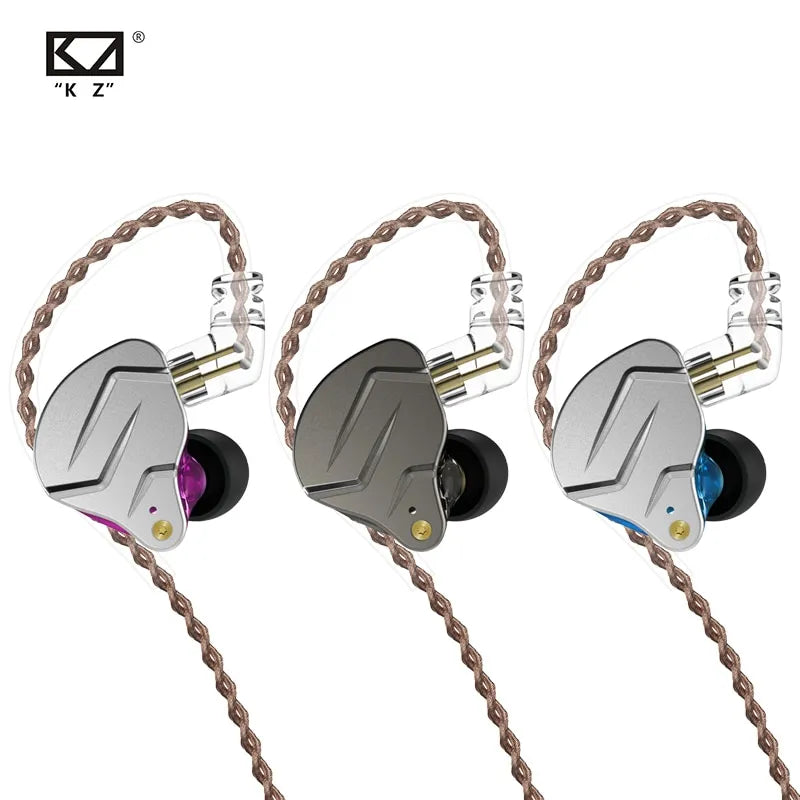 KZ ZSN PRO 1BA 1DD Hybrid Drive In Ear Earphones HIFI Metal Bass Earbud Sport Music Headset Replaceable