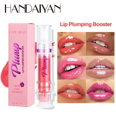 Needle-Tube Plumping Lip Gloss Plumper Fade Lips Fine Lines Mirror Lip Slightly Spicy Volumizing Nourishing Beauty Sexy Lip Care