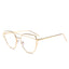 quality vintage Cat Eye glasses clear lens men women fashion gold metal frame eyeglasses oversized black 2022