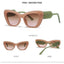 Vintage Rectangle Sunglasses Women Fashion Hollowed Legs Gradient Sun Glasses Eyewear Brand Design Candy Color Shades