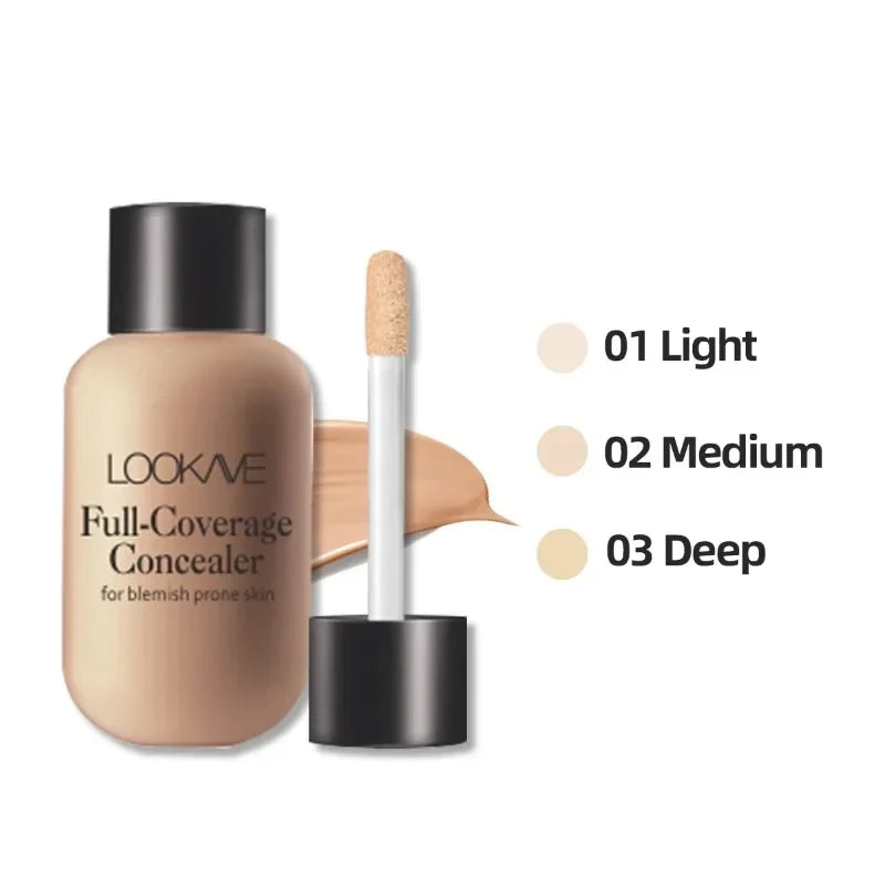 3 Colors Matte Concealer Cream Full Cover Acne Scars Dark Circles Lasting Waterproof Whitening Liquid Foundation Makeup Cosmetic