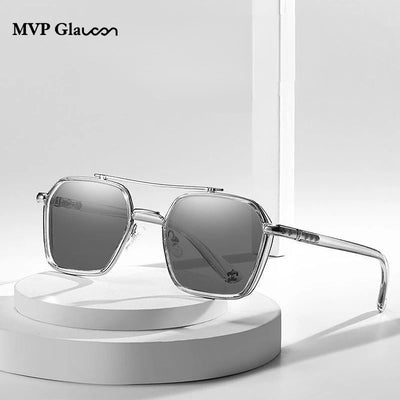 New Men's Outdoor UV-resistant Light-sensitive Color-changing Double-beam Sunglasses for Driving  Men Sunglasses