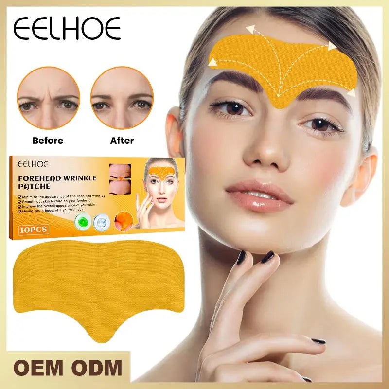 EELHOE Anti-wrinkle Forehead Line Removal Gel Patch Firming Mask Frown Lines Face Skin Care Stickers Anti-aging Collagen Natural