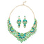 Vintage Necklace Set Women's 2-piece Set Leaves Flowers Exaggerated Bridal Accessories