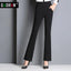 Vintage Office skinny Women Pants Trousers Zipper High Waist Pocket Flare pants formal OL Office Career Capris Work Wear Black