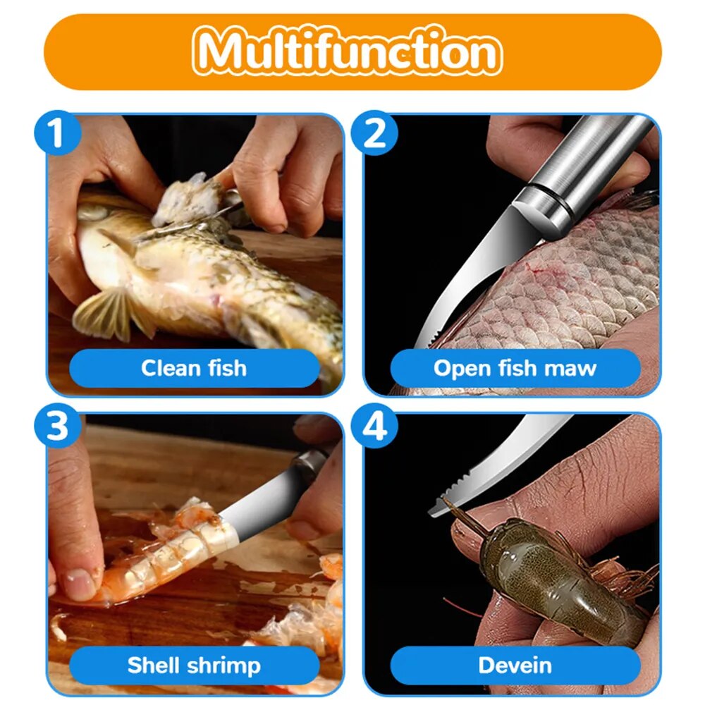 Stainless Steel 6 In 1 Fish Knife