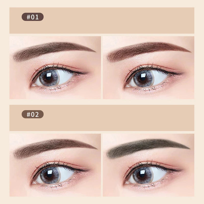 2Color Eyeshadow Powder Makeup Black Brown Coffee Waterproof Eyebrow Powder Eye Shadow Eye Brow Palette with Brush Eyebrow Cream