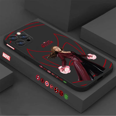 Marvel line Wanda Scarlet Witch Logo Phone Case For Apple iPhone 15 14 13 12 11 Pro Max Mini 8 7 6 SE X XS XR Plus Cases Cover