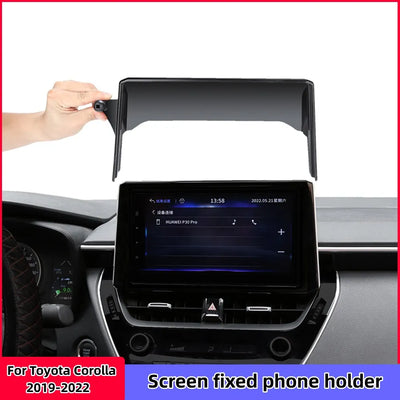 For Toyota Corolla 2019-2022 Car Phone Holder 8/9" Navigation Screen Fixed Phone Mount for Car Compatible with All Smartphone