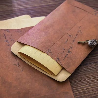 10pcs Vintage Kraft Paper Envelopes for Letter Paper Wedding Party Invitation Card Bag Wages Letter Pads Cover Office Supplies