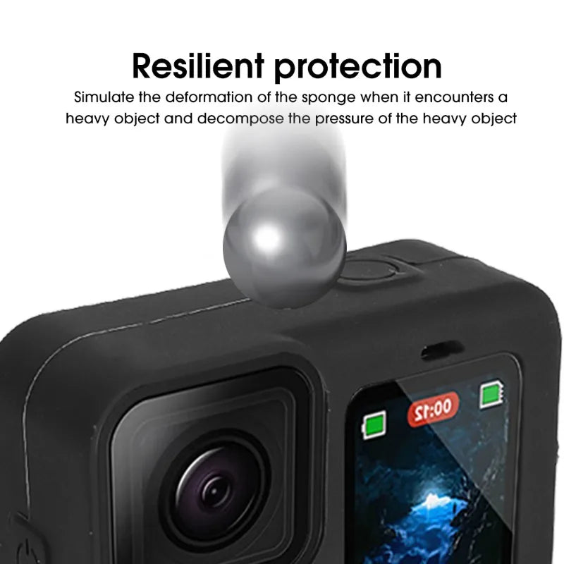 Silicone Case for GoPro Hero 12 11 10 9 Silicone Protective Full Cover Camera Protector Lens Cap for Gopro 12-9 Protective Case