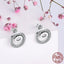 Trend Stud Earring for Women Fashion Daisy Flower Geometric Round Circle Shape Earrings Stud Female Silver 925 Zircon Jewelry