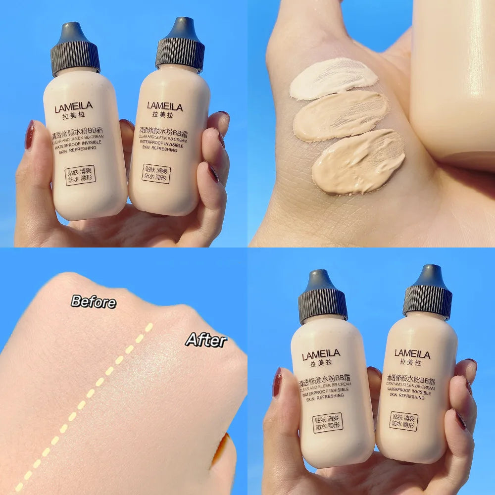 Liquid Foundation Cream Light Waterproof Skin Wearing Air Cushion BB Cream Makeup Maquiagem Base Facial Make Up