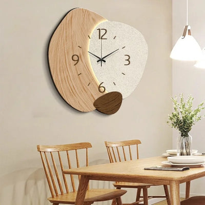 Hot Selling Machinery Fashion Cream Wind Creative Living Room Clock Wall Clock High-end Atmospheric Clock Hanging Wall