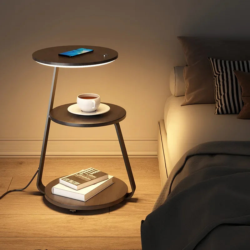 Creative Bedroom Floor Lamp  Living Room Shelf Coffee Led Desk Lamps Design Sense Sofa Bedside Table Lighting