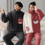 Coral Velvet Thicken High Collar Men's Warm Winter Nightwear Zipper Pajamas for Couples Cartoon Panda Sleepwear Women Pajama Set