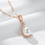 Kinel Luxury 585 Rose Gold Color Pendant Necklace for Women Unique Geometric Pearl Pendant Bride Daily Fine Jewelry 2024 New