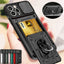 Case For iPhone 15 14 13 12 11 Pro Max XR XS 8 7 Plus SE 2022 Slide Camera Card Slot Military Grade Ring 360 Magnetic Back Cover