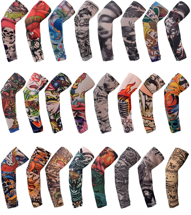 1PCS Arm Sleeves UV Protection Full Arm Cool Outdoor Golf Sports Hiking Riding Arm Tattoo Sleeve Cycling Equipment