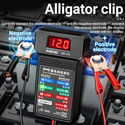 BT-171 12V Battery Tester LCD Digital Auto Battery Analyzer Charging Cranking System Tester Car Battery Checker Diagnostic Tools