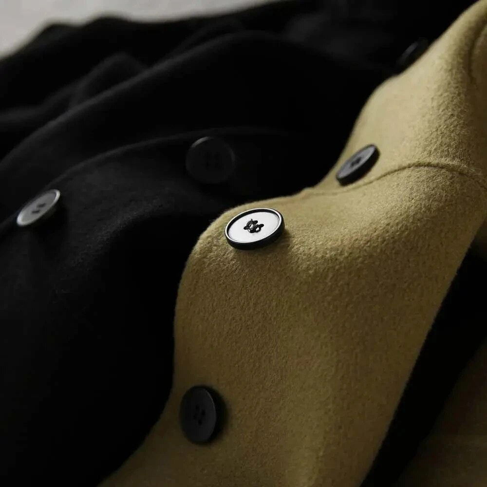 Oversize 4xl Elegant Thick Warm Wool Blend Long Coats Women All-match Single-breasted Streetwear Jackets Winter Loose Overcoats