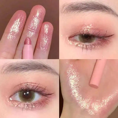 Sequin Eyeshadow Pencil Waterproof Diamond Glitter Highlighter Stick Pearl White Silkworm Eyeliner Pen Eye Makeup Cosmetics