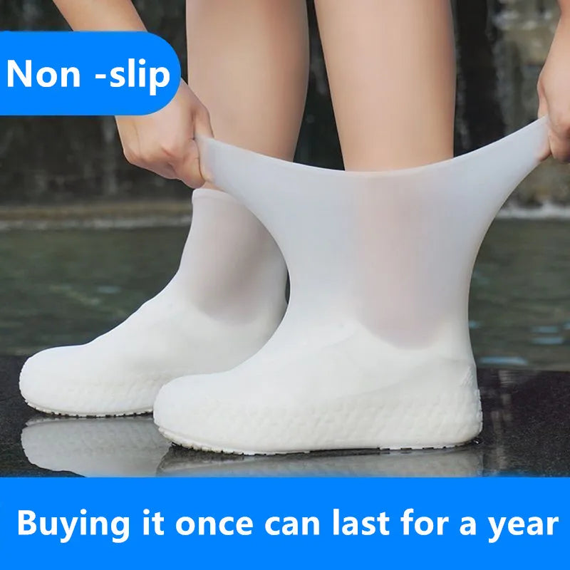 Silicone Waterproof Shoe Covers S/M/L,  Reusable Non-Slip Rain Shoe Covers, Overshoes Rubber Rain Boot For Outdoor Rainy Day