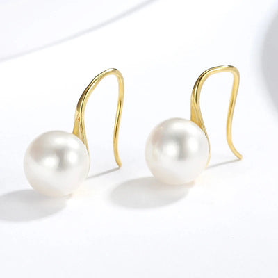 New Fine Grade AAAA Freshwater Pearl Earrings For Women Wedding Party Jewelry Earrings Black Pink White Purple 8-9mm Bread Round