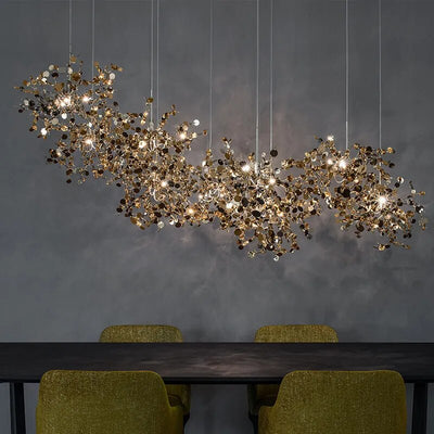 Modern Style Ceiling Chandelier Decorative Led Lamp Lustre Warm Chrome Gold Color For Clothing Store or Dining Room Chandeliers