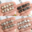 10Pcs Free Sewing Pearl Rhinestone Button Brooch Prevent Accidental Exposure Buttons Brooches Pins Badge Cufflinks Shirt Button