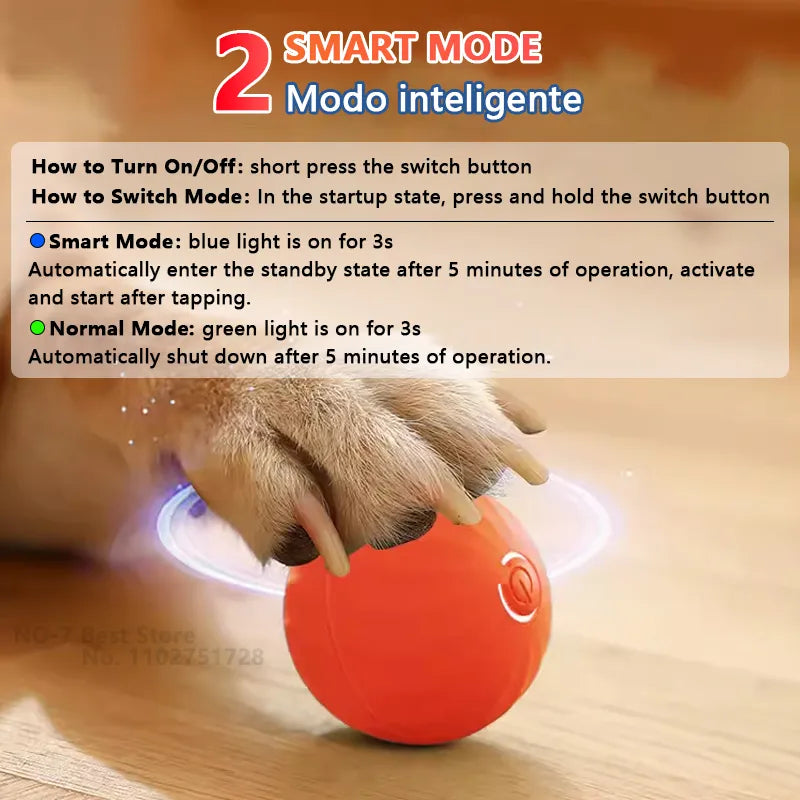 Smart Dog Toy Ball Electronic Interactive Pet Toy Moving Ball Automatic Jump Roll Ball for Puppy Birthday Gift Dog Cat Product