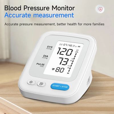 Yongrow Portable Digital Upper Arm Blood Pressure Monitor Measurement Tool Portable LCD Digital 1 Pcs Tonometer Sphygmomanometer