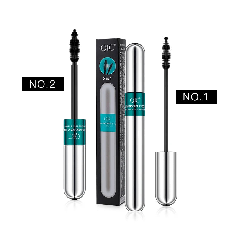 Double Head Waterproof Mascara 4D Thick Pull Long Curl  Eyelashes Liquid Not Easy Dizzy Dye Eye Lashes Quick Waterproof