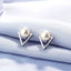 Solid 925 Sterling Silver Lady's Gift Jewelry New Trendy Triangle Pearl Stud Earrings XY0282