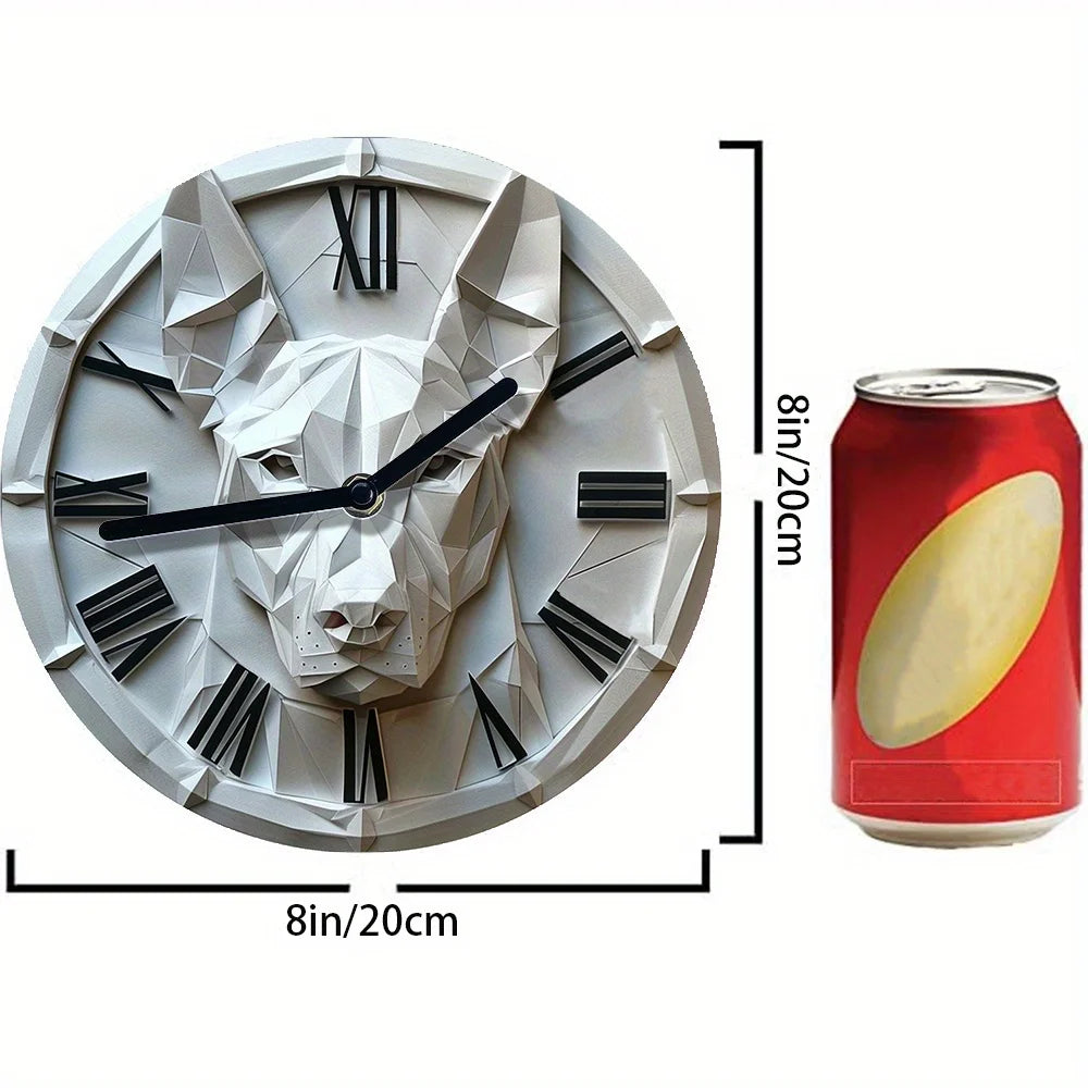 Aluminum Wall Clock With Bull Terrier Design - Diy, Spring Apartment Decor, Perfect For Thanksgiving room decoration