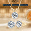 18K Gold Plated Jewelry Set 3.0ctw D Color Moissanite for Women Men Real 925 Silver Stud Earrings Pendant Necklace Free Shipping