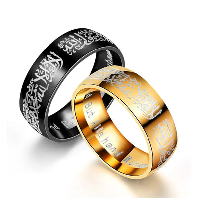 Trendy Titanium Steel Quran Messager Rings