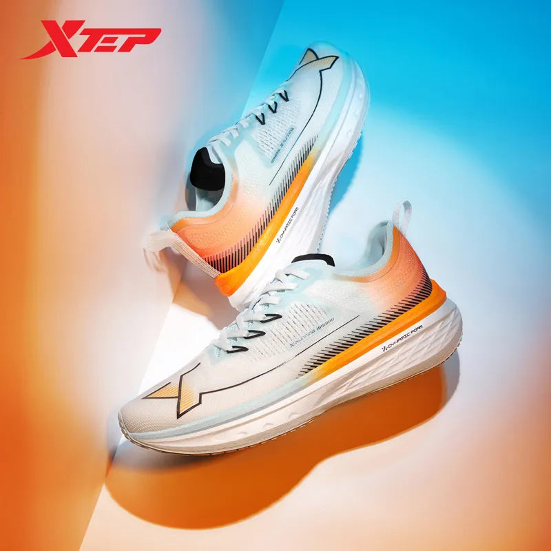 Xtep Five Speed Running Shoes Men Cushioning Shock Absorption Sports Shoes Racing Outdoor Breathable Male Sneakers 877319110043