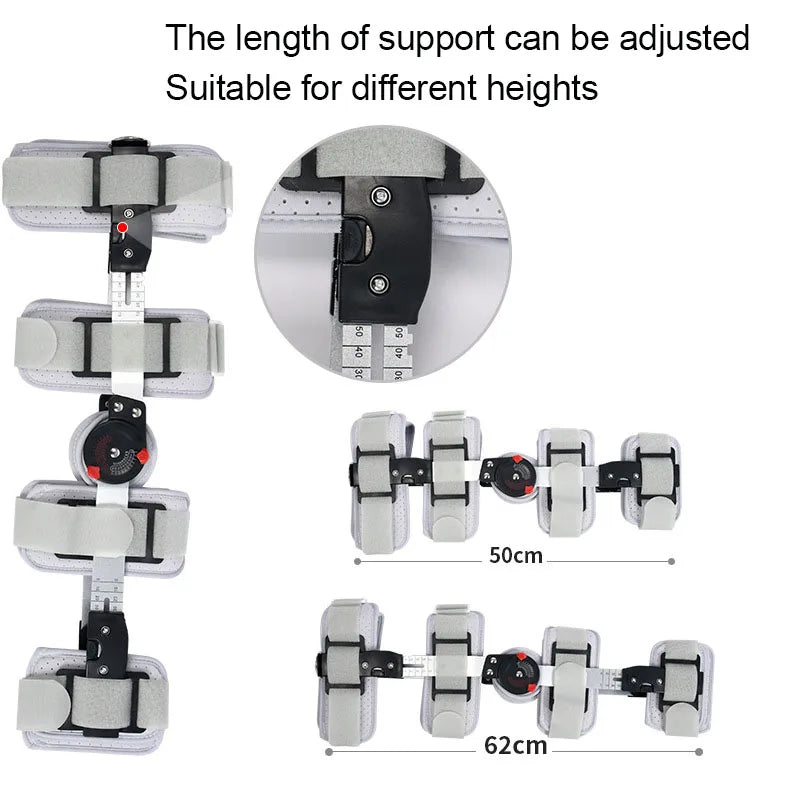 Adjustable Medical Knee Immobilizer-Hinged ROM Knee Brace-Side Leg Stabilizers-for Post-operative Recovery Treatment of Arthriti