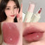 Crystal-frozen Glossy Lip Glaze Waterproof Long Lasting Lip Gloss Glossy Mirror Tea Red Liquid Lipstick Doodle Lip Korean Makeup