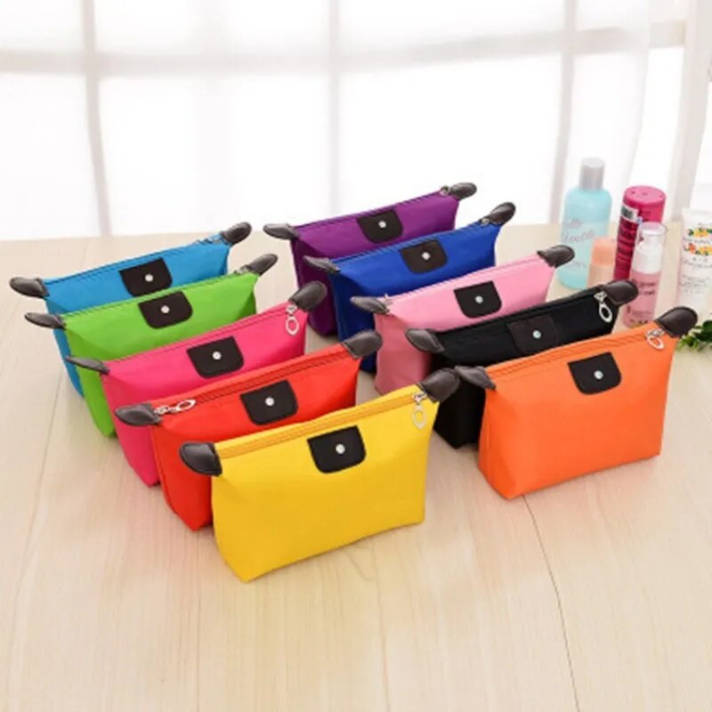 New Convenient and cute cosmetic bag, nylon dumpling cosmetic bag, waterproof storage toilet bag