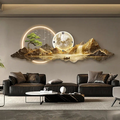 Design Luxury Wall Clocks Living Room Led Aesthetic Minimalist Wall Watch Silent Fashion Nordic Horloge  Home Decoration