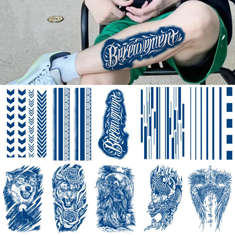 Waterproof Tattoo Sticker Personalised Animal Tattoo Lasting 15 Days Juice Tattoo Arm Calf Sticker