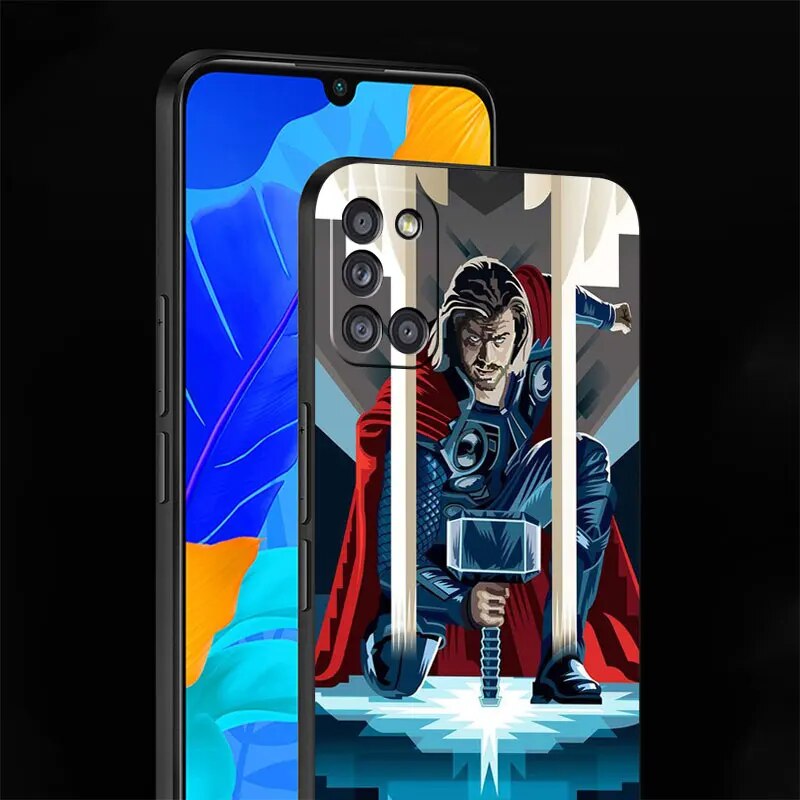 Doctor Strange Iron Man Art Phone Luxury Case for Samsung Galaxy A24 4G A13 A22 A52 A33 A54 5G A73 A34 A14 A12 A21s Black Cover