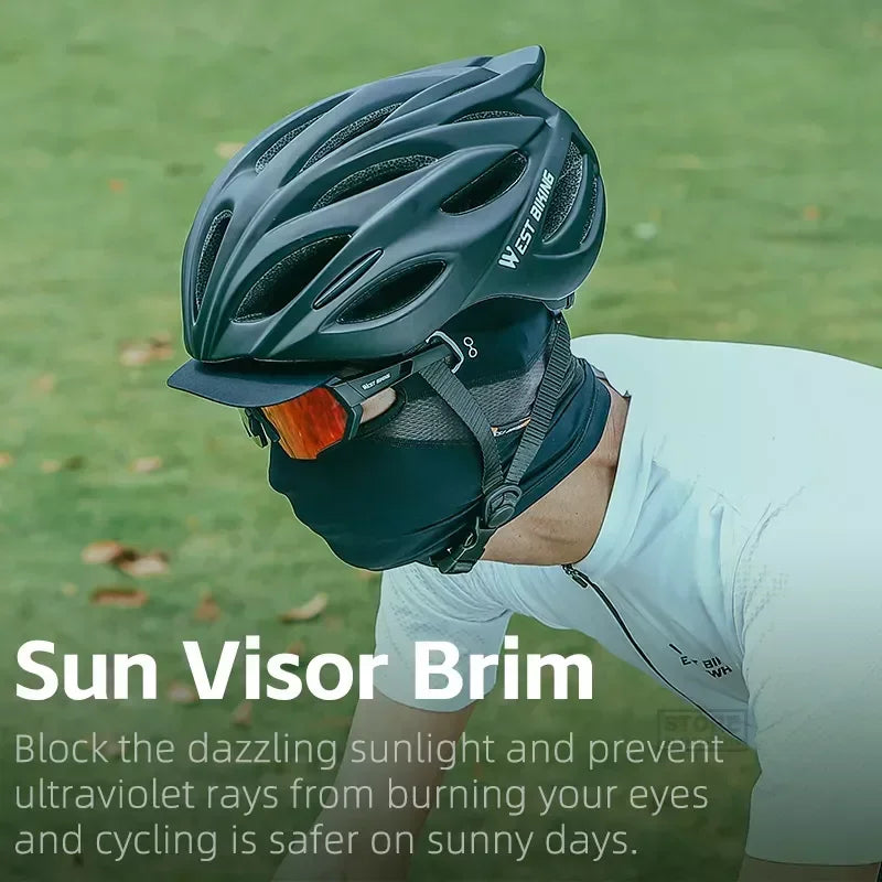 WEST BIKING Summer Cycling Sun Hat Full Face UV Protection Mask MTB Motorcycle Ice Silk Balaclava Fishing Cooling Sport Gear