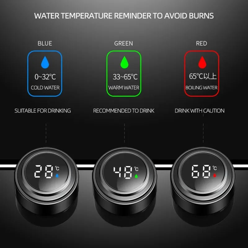 Car 500ml Intelligent Temperature Display Insulating Cup For BYD Atto 3 Tang F3 E6 Yuan Plus Song Max F0 Qin G3 I3 Accessories